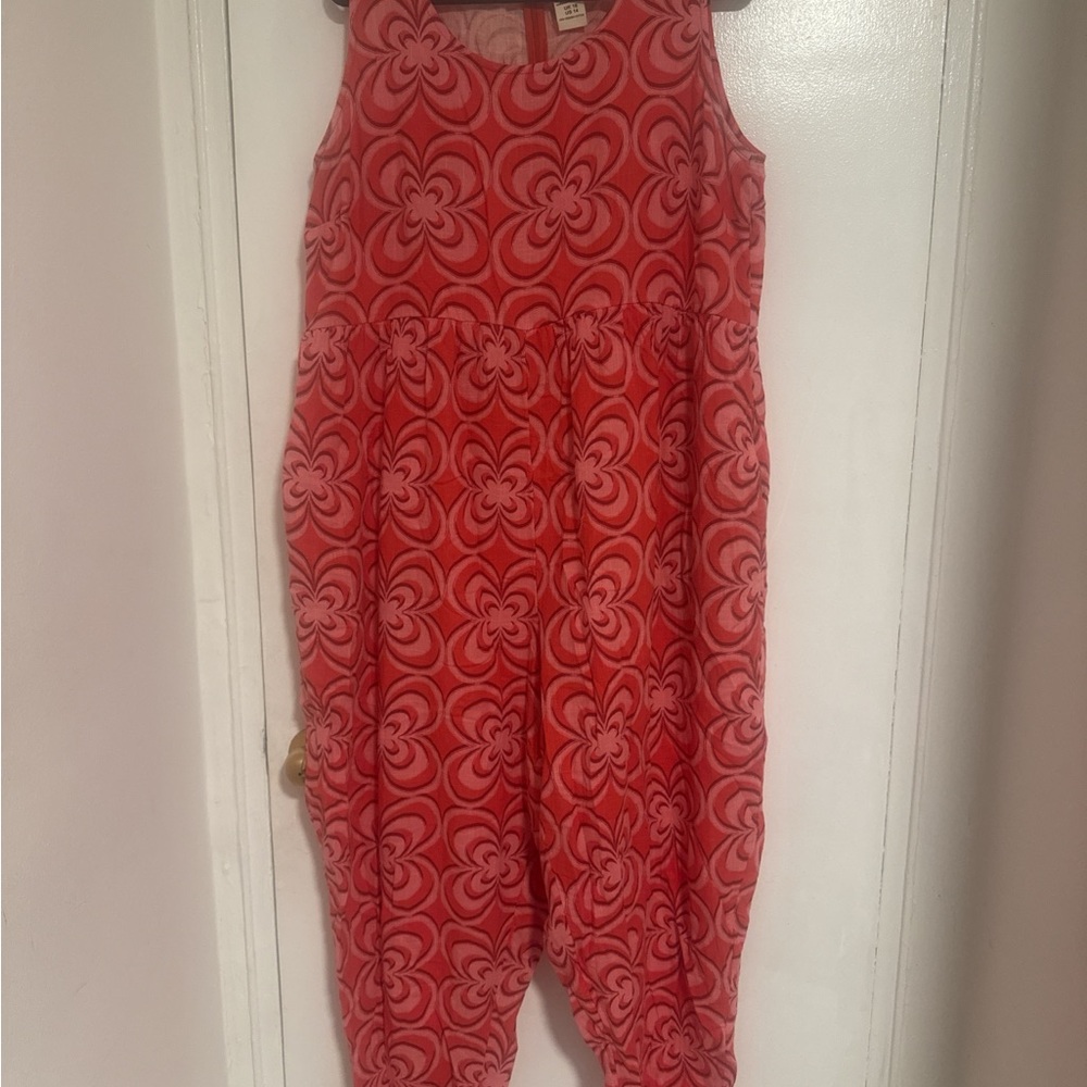 Lucy & Yak Red Patterned Jumpsuit